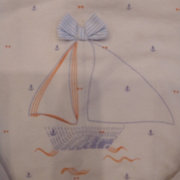 18m Cyrillus boat with bow girl long sleeves t-shirt French - Picture 3 of 7